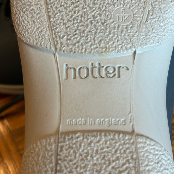 Hotter Dew Blue Leather Women's Lace Up Sneakers with Removable Sole Insert - Picture 11 of 11